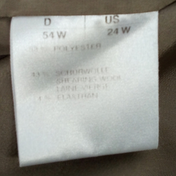 Selection de Givenchy Shearing Wool Tan Plus Size 24W Suit Jacket Skirt Vented - Picture 16 of 16